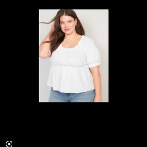 New! Ivory off shoulders challis top